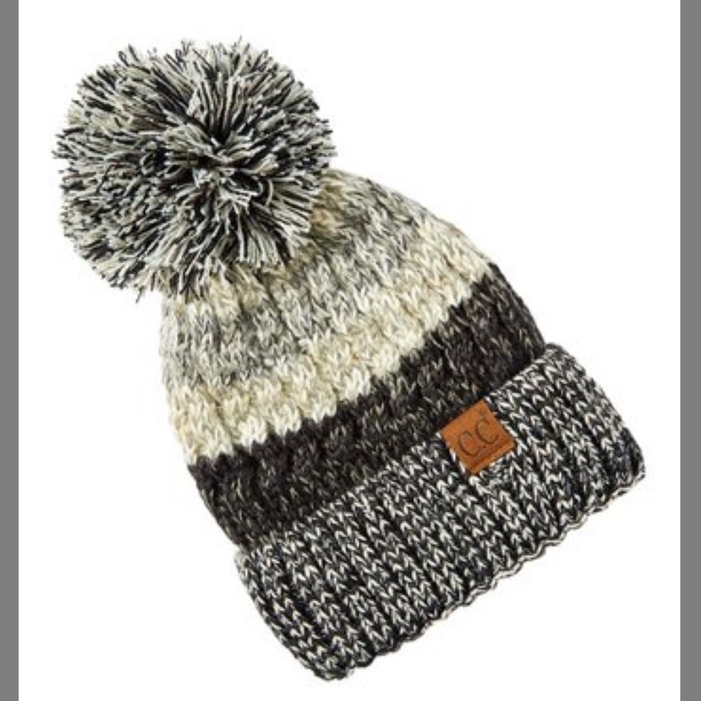 🎁C.C Fleece Lined Pom Pom Beanie